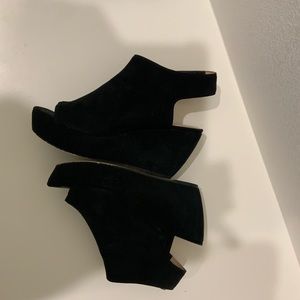 Sacha London leather wedges